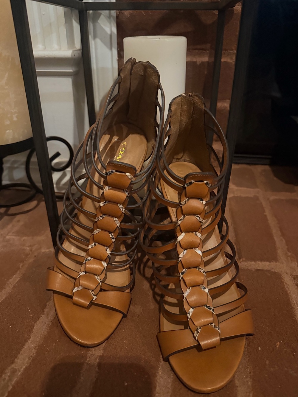 Coach Women’s Tan Strappy Gladiator Sandals - Fashion Brand